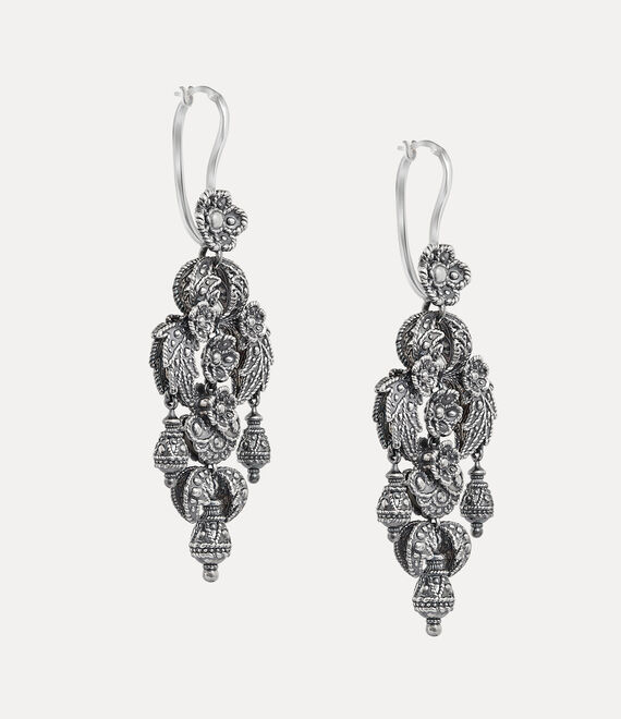 Vivienne Westwood Audrey Earrings Oxi Silver | 046197MVD