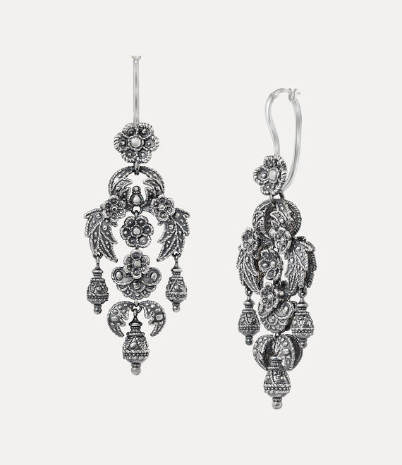 Vivienne Westwood Audrey Earrings Oxi Silver | 046197MVD