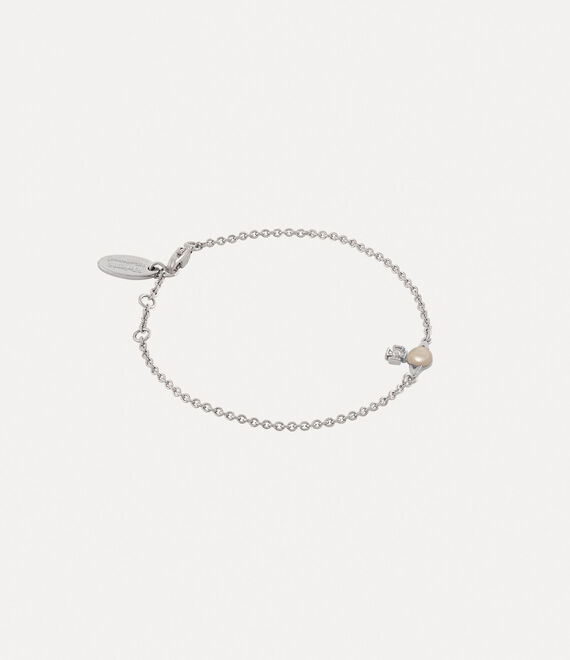 Vivienne Westwood Balbina Bracelet Platinum / Cream Pearl | 730194ZWJ