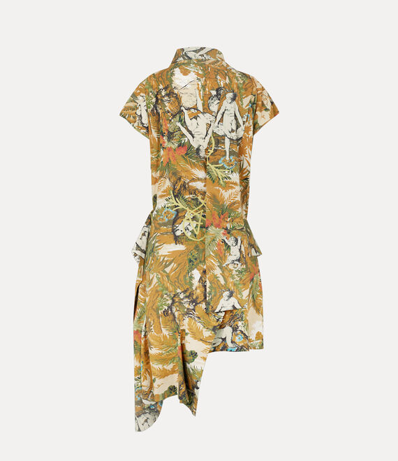 Vivienne Westwood Baroness Bib Dress Jungle Print | 097485RNT