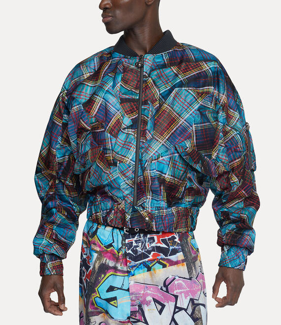 Vivienne Westwood Bernardo Bomber Jacket Multi Tartan | 105923DMR