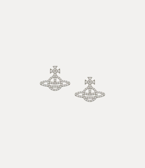 Vivienne Westwood Calliope Earrings Platinum / White Cz | 480527MNX