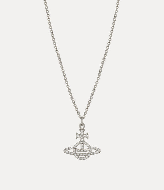 Vivienne Westwood Calliope Pendant Necklace Platinum / White Cz | 671349IOU