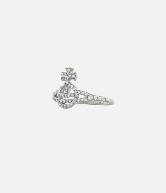 Vivienne Westwood Calliope Ring Platinum / White Cz | 138625LKJ