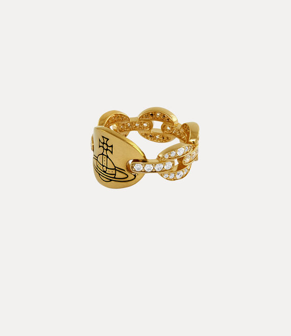 Vivienne Westwood Clorinthe Ring Gold / White Cz / Black Patina | 712895HOB