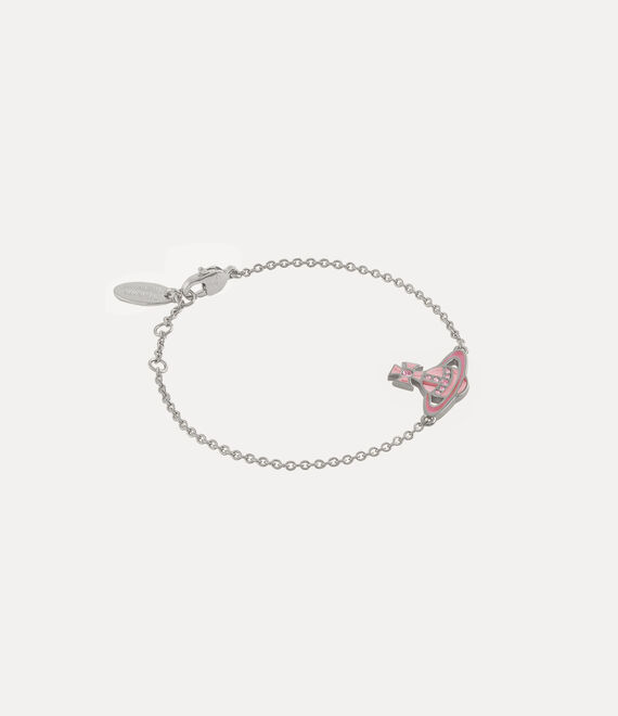 Vivienne Westwood Concetta Bas Relief Bracelet Platinum/Pink,Transparent Fuchsia Resin/Vintage | 326198TAZ