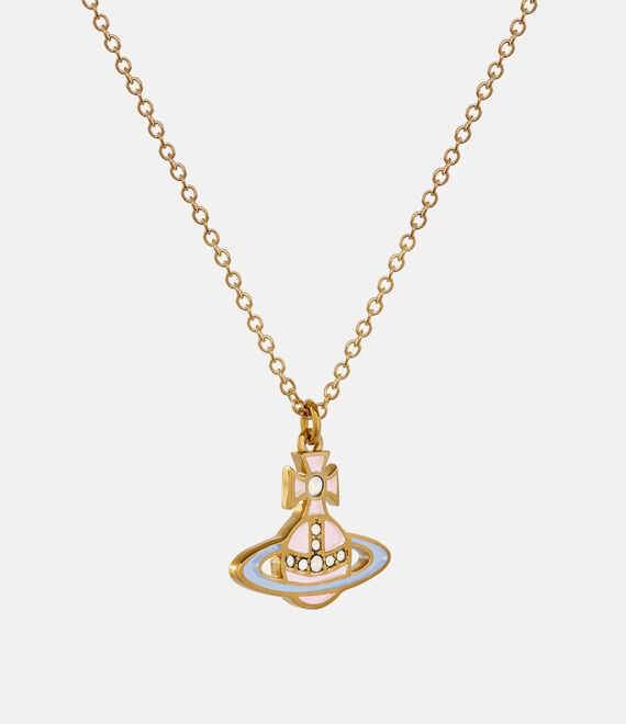 Vivienne Westwood Concetta Bas Relief Pendant Necklace Gold/Pink/Blue/White | 986752EAH