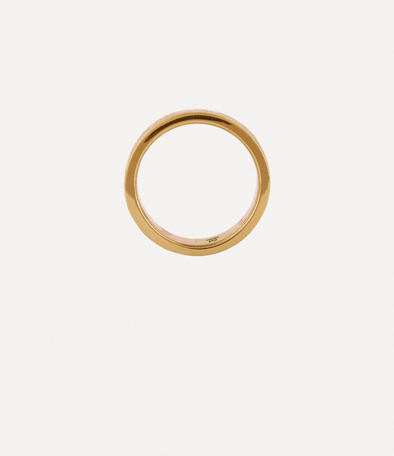 Vivienne Westwood Conduit Street Ring Gold / Orange Enamel | 965102BHL