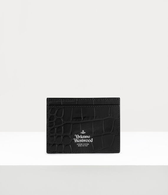 Vivienne Westwood Crocodile Flat Card Holder Cream | 167930DOA