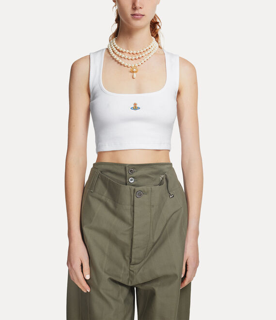 Vivienne Westwood Crop Querelle Vest White | 274890KDA