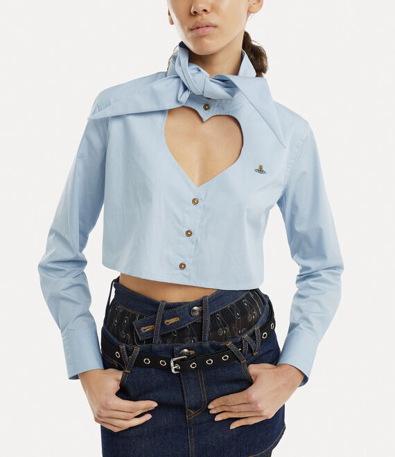 Vivienne Westwood Cut Off Heart Shirt Blue | 930256ERA