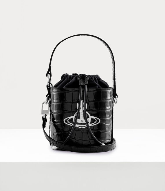 Vivienne Westwood Daisy Drawstring Bucket Black | 807249VCO