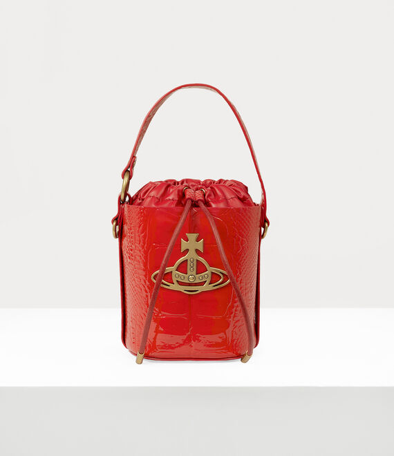 Vivienne Westwood Daisy Drawstring Bucket Bag Red | 049127ZOG