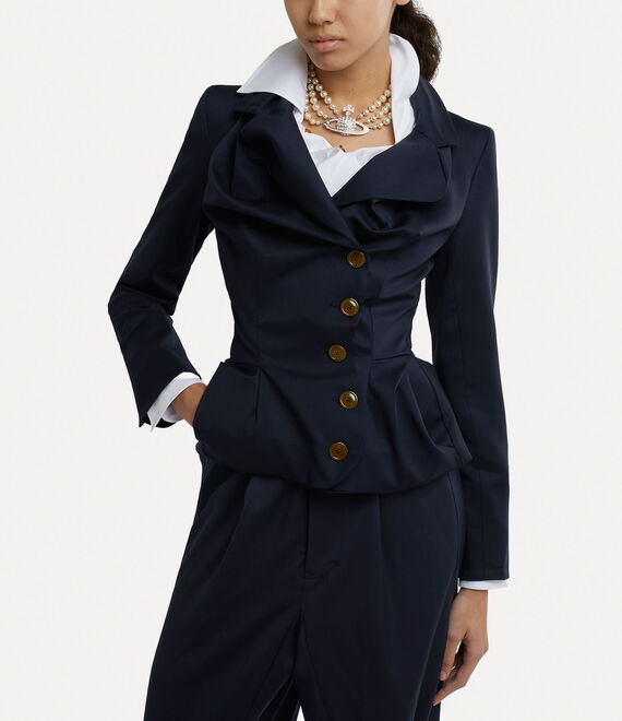 Vivienne Westwood Drunken Tailored Jacket Navy | 026391HSL