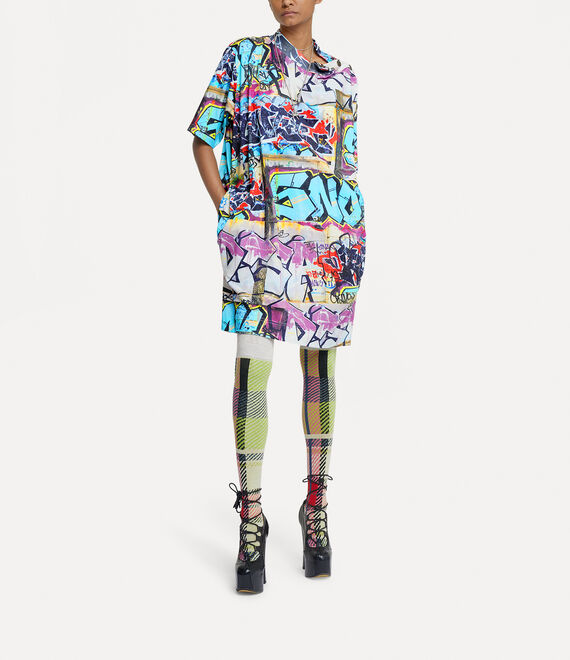 Vivienne Westwood Drunken T-shirt Dress Graffiti | 928506PQM