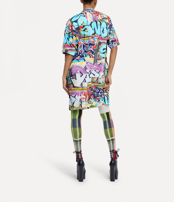 Vivienne Westwood Drunken T-shirt Dress Graffiti | 928506PQM