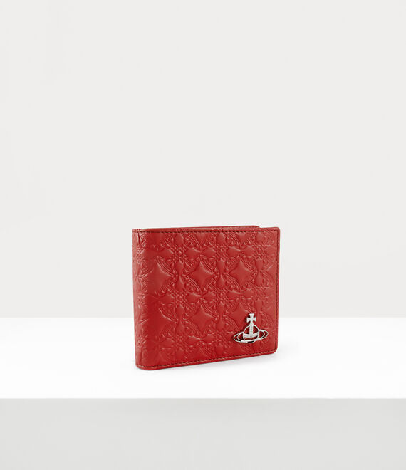 Vivienne Westwood Embossed Man Wallet With Coin Pocket Red | 056387ALD