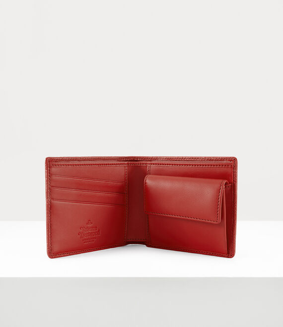 Vivienne Westwood Embossed Man Wallet With Coin Pocket Red | 056387ALD