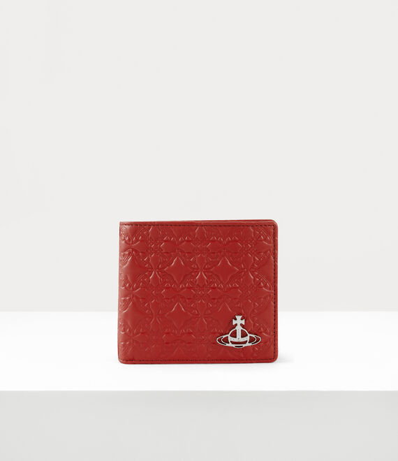 Vivienne Westwood Embossed Man Wallet With Coin Pocket Red | 056387ALD