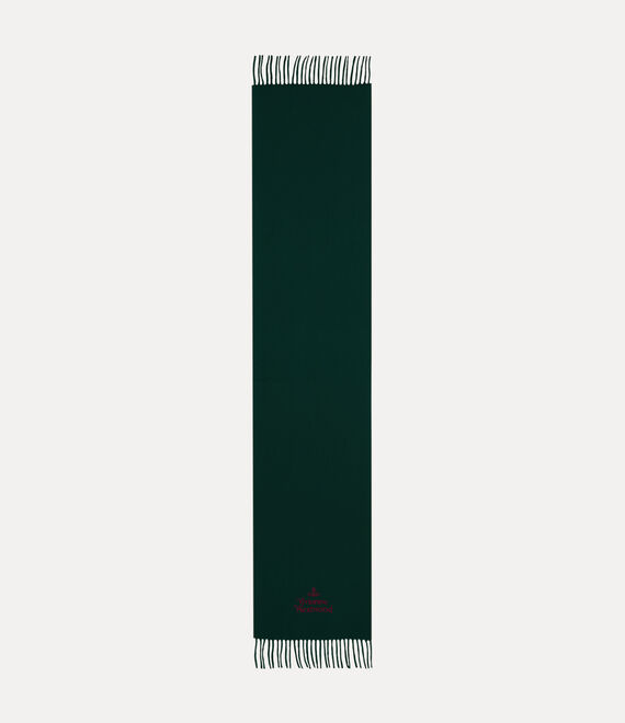 Vivienne Westwood Embroidered Scarf Dark Green | 938154ZSI