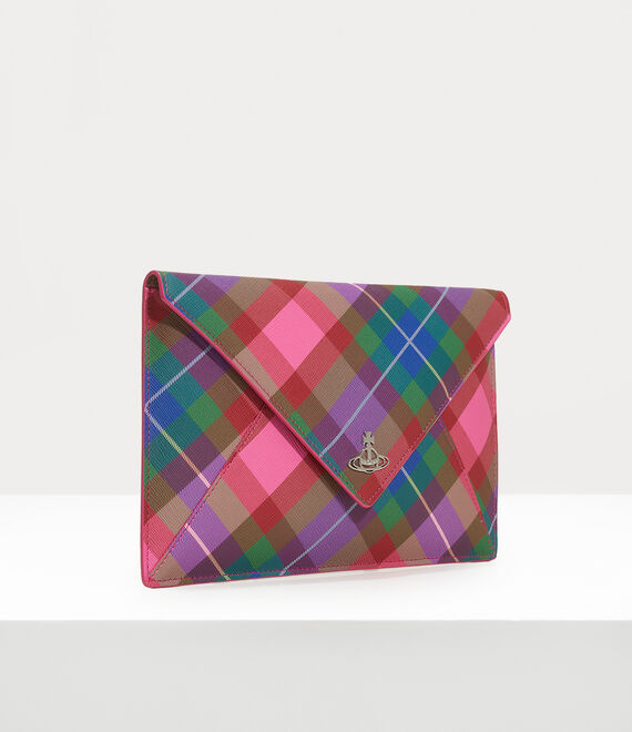 Vivienne Westwood Envelope Clutch Candy Tartan | 287140NXI