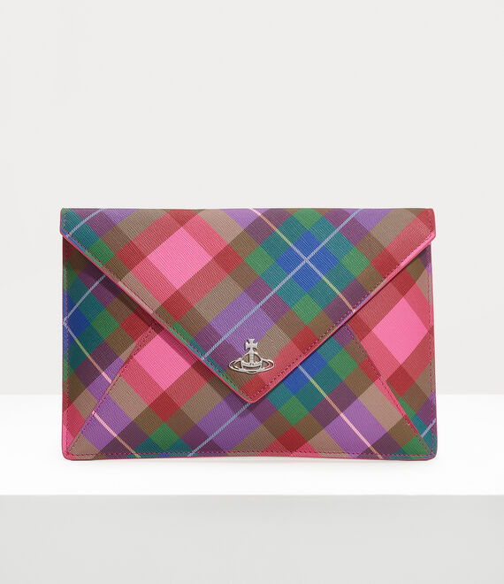 Vivienne Westwood Envelope Clutch Candy Tartan | 287140NXI