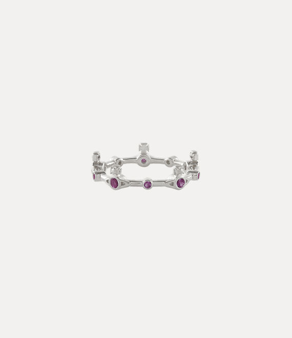 Vivienne Westwood Felicia Ring Platinum / Dark Wine Cz | 139207USE