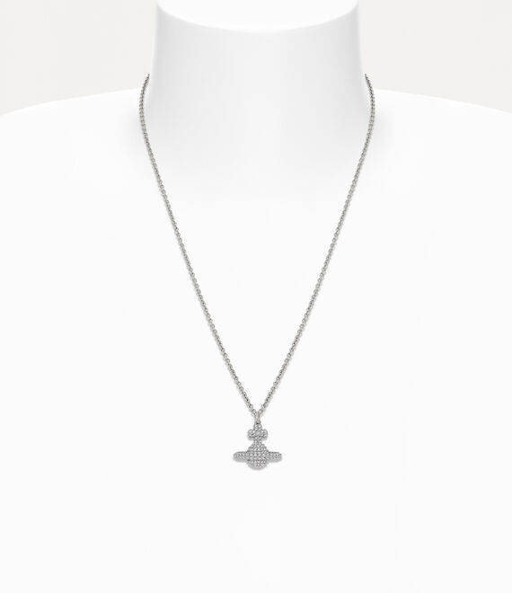 Vivienne Westwood Grace Small Pendant Necklace Platinum / Crystal | 903451DWZ