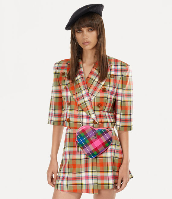 Vivienne Westwood Heart Crossbody Bag Candy Tartan | 981432FOJ