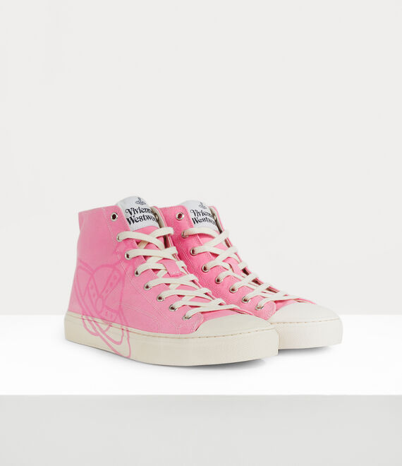 Vivienne Westwood High Top Canvas Plimsoll Sex Pink | 315870TGX