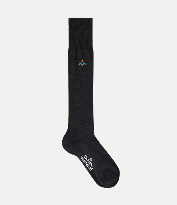 Vivienne Westwood High Uni Colour Sock Anthracite | 482593QJO