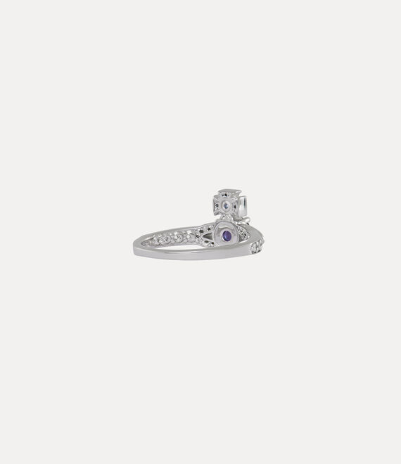 Vivienne Westwood Ismene Ring Platinum / Lavender, White Cz | 690528PUQ