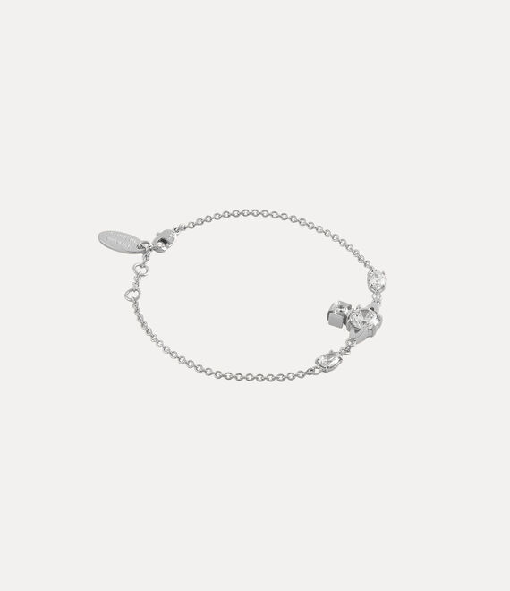 Vivienne Westwood Joaquina Bracelet Platinum / White Cz | 245196VFE