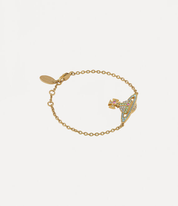 Vivienne Westwood Kika Bracelet Gold/Crystal,Chrysolite,Aquamarine | 102937JQO