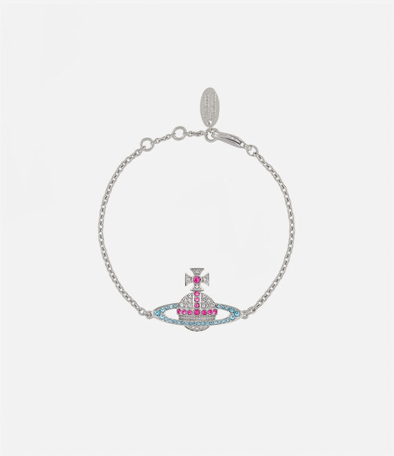 Vivienne Westwood Kika Bracelet Platinum / Crystal, Fuchsia, Indicolite Crystal | 807695IHY