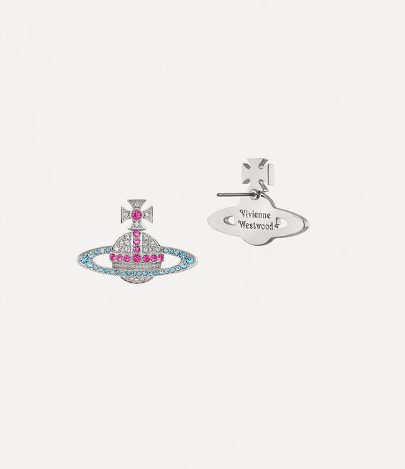 Vivienne Westwood Kika Earrings Platinum / Crystal, Fuchsia, Indicolite Crystal | 641780UHP