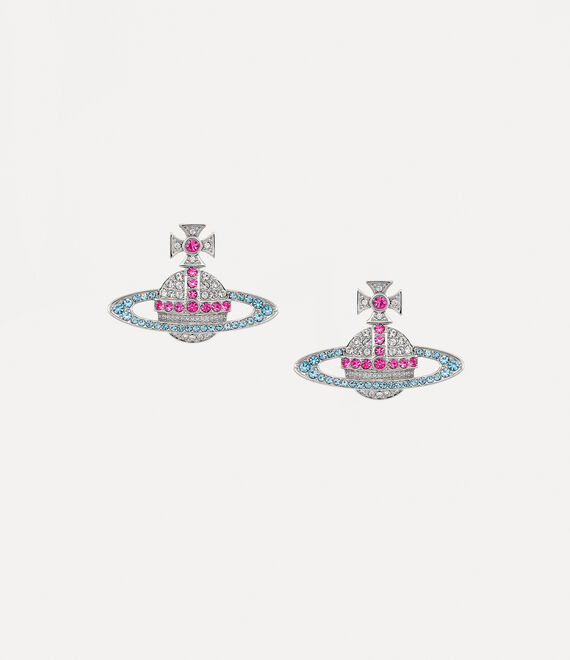 Vivienne Westwood Kika Earrings Platinum / Crystal, Fuchsia, Indicolite Crystal | 641780UHP