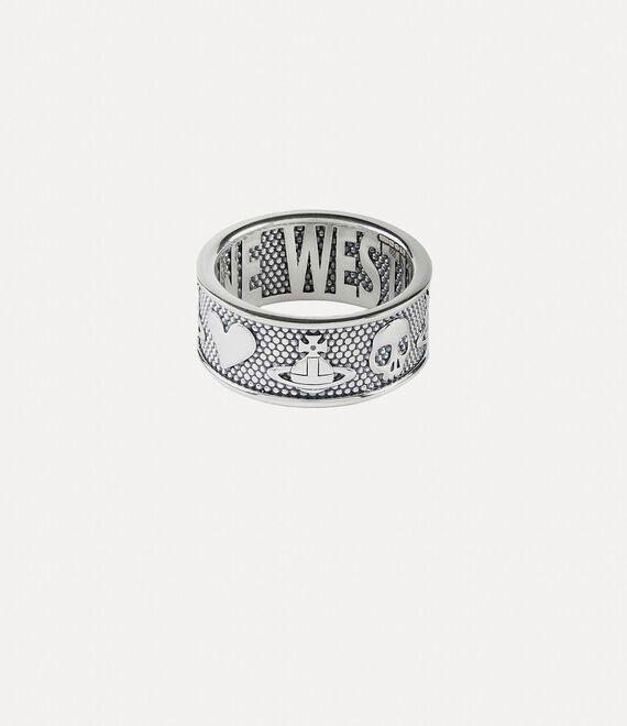 Vivienne Westwood Kingston Ring Oxidised Silver (925) | 496758SRV