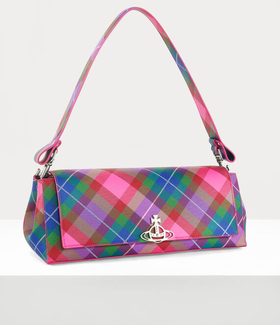 Vivienne Westwood Large Hazel Handbag Candy Tartan | 972105XSE