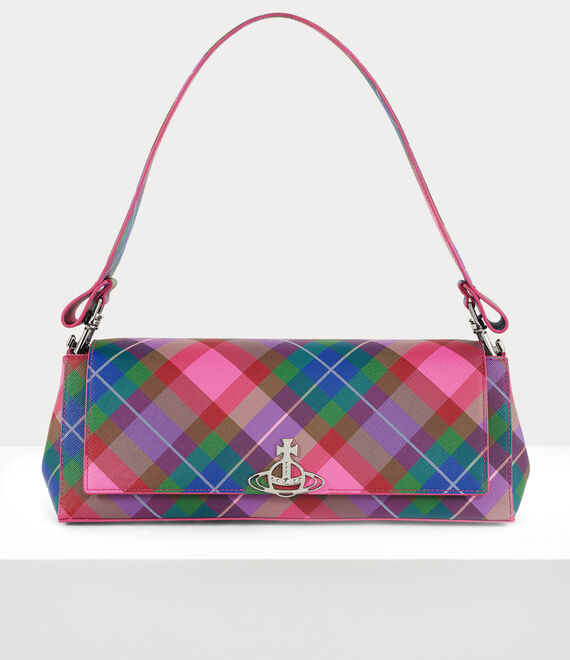 Vivienne Westwood Large Hazel Handbag Candy Tartan | 972105XSE