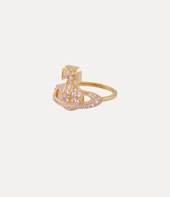 Vivienne Westwood Little Orb Ring Gold / Pink Cz | 704268JZT