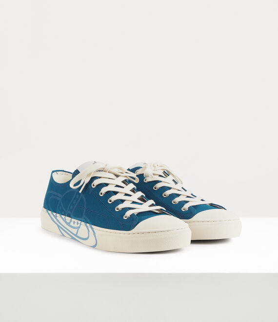 Vivienne Westwood Low Top Canvas Plimsoll Petrol Blue | 843709ODF