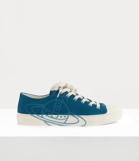 Vivienne Westwood Low Top Canvas Plimsoll Petrol Blue | 843709ODF