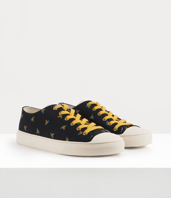 Vivienne Westwood Low Top Canvas Plimsoll Black/Baby Orbs | 602853UFE