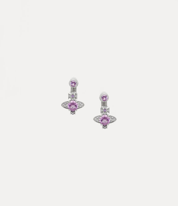 Vivienne Westwood Maitena Earrings Platinum / Pink, White Cz | 078462PEV