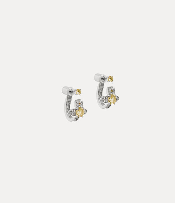 Vivienne Westwood Maitena Earrings Platinum / Brandy, White Cz | 715840JLH