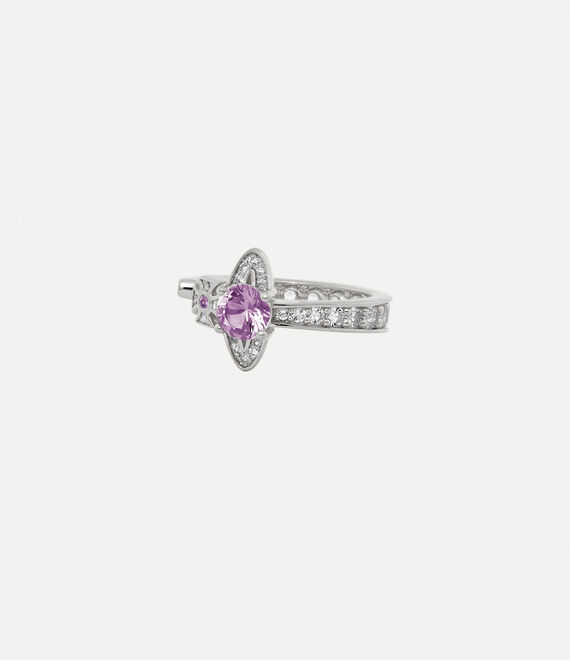 Vivienne Westwood Maitena Ring Platinum / Pink, White Cz | 705986SNL