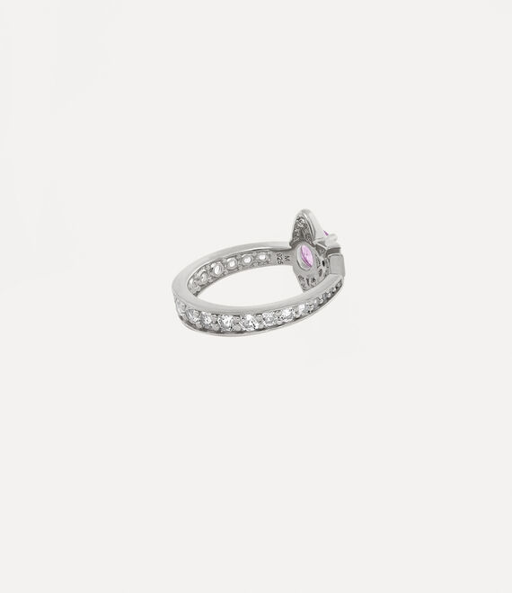 Vivienne Westwood Maitena Ring Platinum / Pink, White Cz | 705986SNL