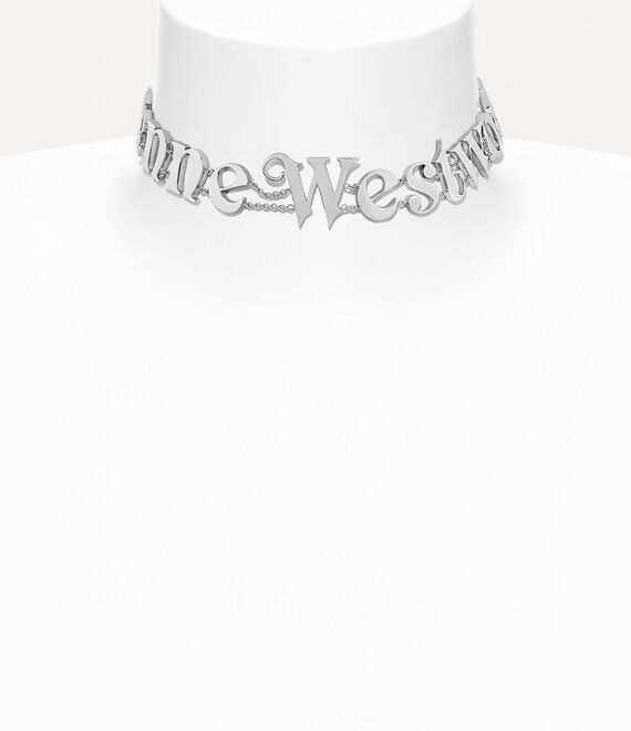 Vivienne Westwood Man. Raimunda Choker Platinum / Black Enamel | 708163WST