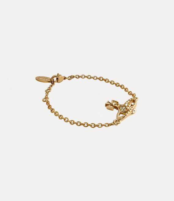 Vivienne Westwood Mayfair Bas Relief Bracelet Gold Crystal Ab | 839025CJP